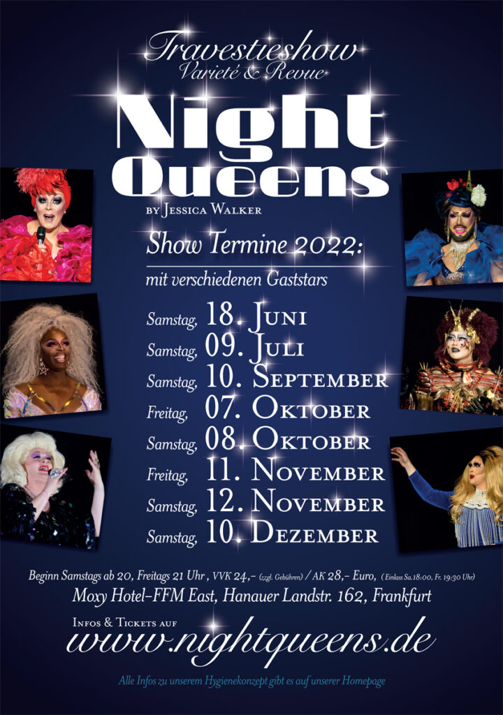 Night Queens Travestie Show Variete Drag Revue Termin Karten Ticket termine