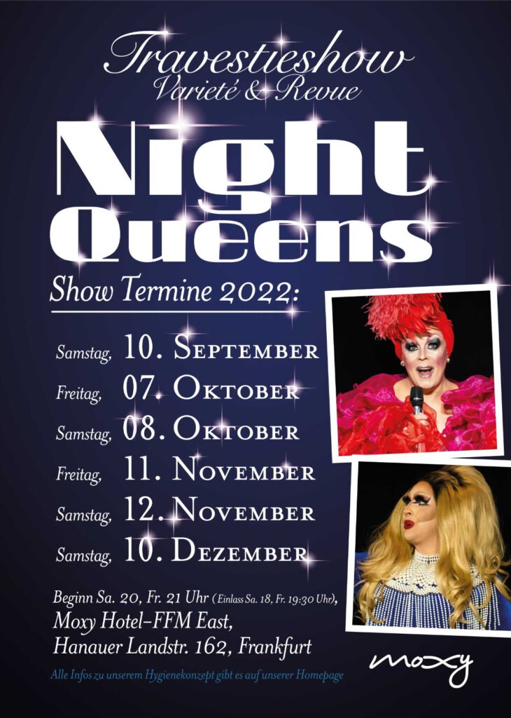 Night Queens Travestie Show Variete Drag Revue Termin Karten Ticket